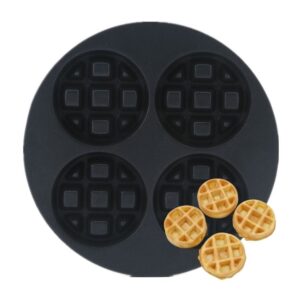 Mini waffle plate round for commercial waffle machines