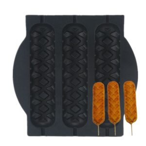 Round Waffle dog plate for commercial waffle machines