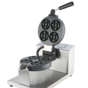 Mini waffles machine with removable plates for professional kitchens